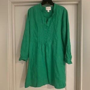 Lilly Pulitzer Green Pop-over linen dress